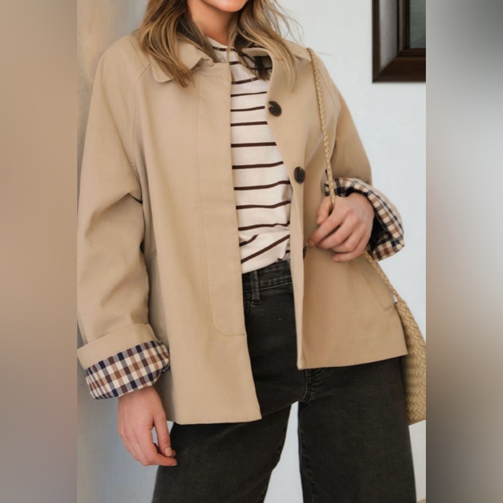 Women’s Beige Trench Coat - Classic Short Trench